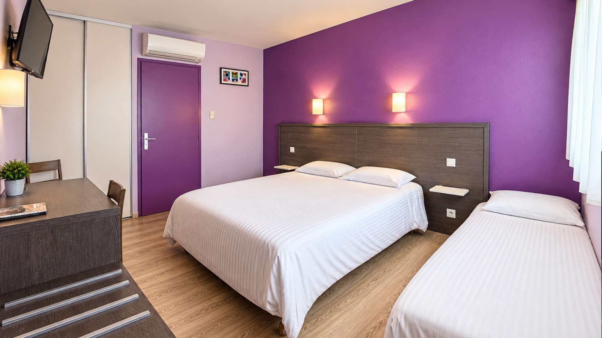 Chambre pour 2 personnes avec 2 lits